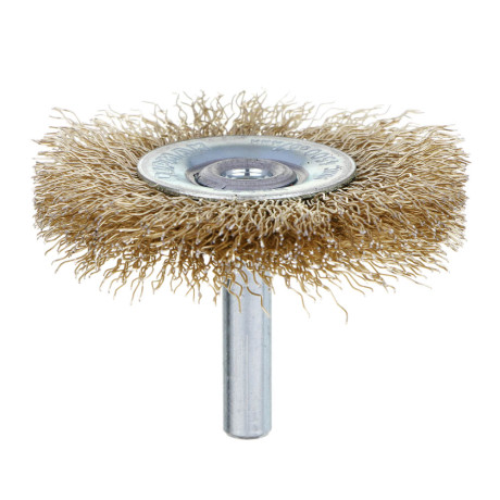 ЕРМАК PROFI Щетка дисковая для дрели, витая латунированная стальная проволока 0,3мм, 50мм