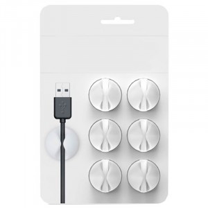 Держатель для 1 провода на клейкой основе, 6шт/уп, цена за уп, белый, 103393 Park