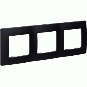 IEK ETIKA рамка СУ 3 мест. антрацит 672583