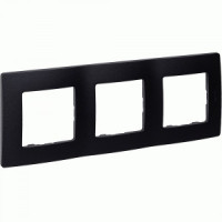 IEK ETIKA рамка СУ 3 мест. антрацит 672583