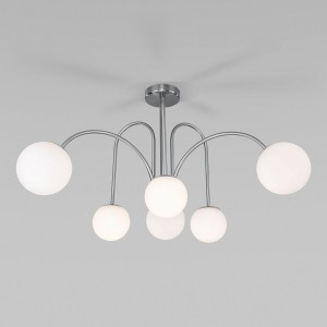 Eurosvet люстра E27 6x40W 900х0х480 металл белый/серебряный/хром Alix 30177/6 a055500