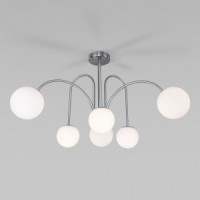 Eurosvet люстра E27 6x40W 900х0х480 металл белый/серебряный/хром Alix 30177/6 a055500