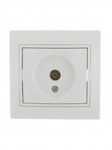 Lezard Мира роз. TV СУ 1 мест. бел. (RG6, оконечн.) (корпус PC) 701-0202-130