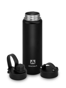 Термокружка Арктика 708-700S 0,53л нерж.сталь доп.крышка с поилкой текстурный черный