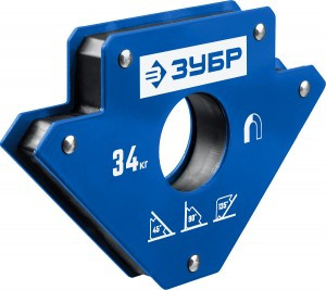 Угольник ЗУБР "ПРОФЕССИОНАЛ" магнитный для сварочных работ, до 34кг zu40050-34
