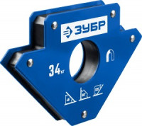 Угольник ЗУБР "ПРОФЕССИОНАЛ" магнитный для сварочных работ, до 34кг zu40050-34