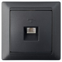 Bylectrica СТИЛЬ Роз. телефонная 4-х конт. черный графит, (ТР4-034 черный графит)