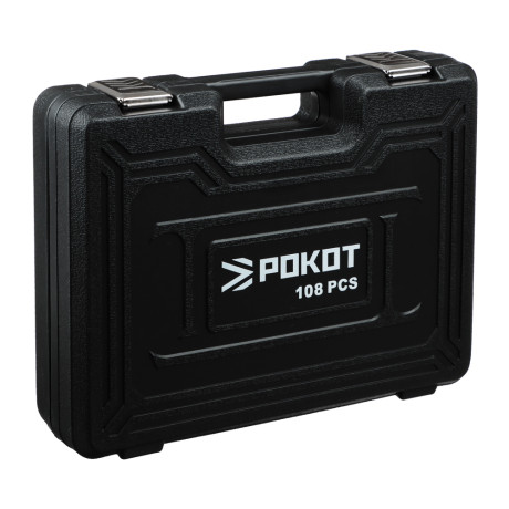 РОКОТ Набор автомобильных инструментов, 108 предметов, 1/4"+1/2"