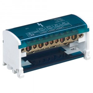 Stekker шина нулевая в корпусе на DIN-рейку 4х15 3L+PEN (кросс-модуль) LD505-415 39685