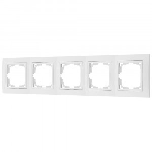 Bylectrica УЮТ рамка 5 мест. (с несъемной декор. рамкой), белый, (ЮЛИГ.735212.283-40)