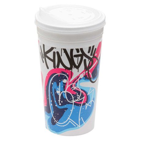 Стакан с крышкой 0,5л Граффити СТК-2390 ВМС х10