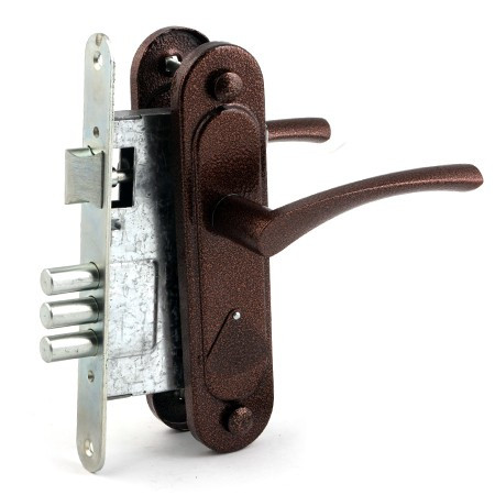 Замок врез ЗВ9.1-01(ЗВ9) Омега (медь) с ручками \10