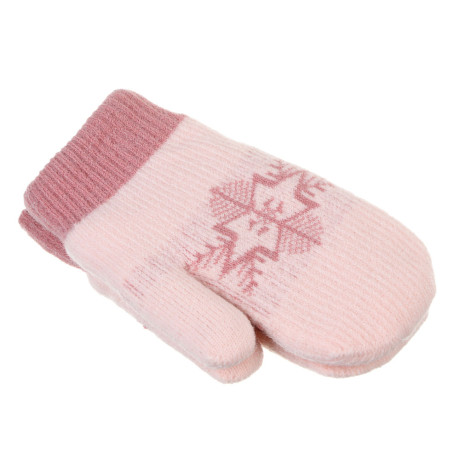 GALANTE Варежки детские на флисовой подкладке, р.14, 100% акрил, разноцветные, ОЗ25-34