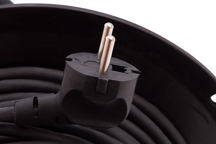 Удлинитель силовой 50 м, 16А, тип УХ10, ПВС, на кабельной катушке, 4 розетки без заземления Сибртех