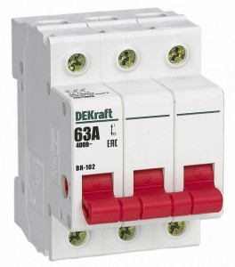 DEKraft ВН-102 выкл. нагрузки 3P 63А 17011DEK (4!)
