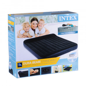 INTEX Кровать надувная с подголовником, КИНГ,1,83м x 2,03м x 25см, 64144