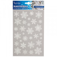 Наклейка интерьерная новогодняя "Снежиночки" PUX1110V Волшебная страна