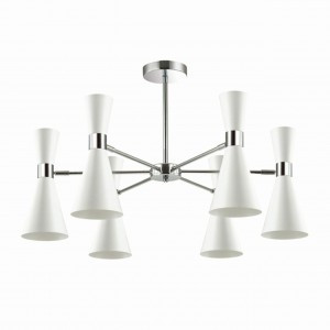 LUMION 3661/6C LN18 069 хром/мат. бел. люстра накл. E14 6*60W QUINN 445x750