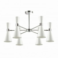 LUMION 3661/6C LN18 069 хром/мат. бел. люстра накл. E14 6*60W QUINN 445x750