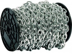 Цепь ЗУБР короткозвенная, DIN 766 оцинк. сталь, d=6мм, L=30м