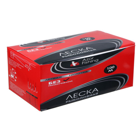 AZOR FISHING Леска "Легкая намотка", нейлон, 100м, 0,18мм, 5,5кг
