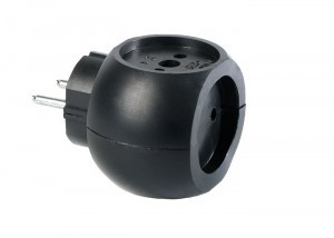 ФАЗА разветвитель (тройник) 3роз. 6А черный (корпус негорючий) АП-3-Ш