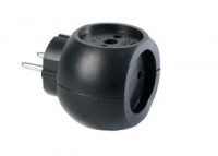 ФАЗА разветвитель (тройник) 3роз. 6А черный (корпус негорючий) АП-3-Ш