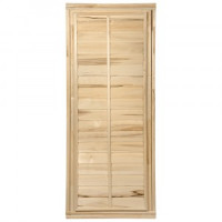Дверь деревянная глухая 20,2кг/1,7х0,7м липа/короб липа 32699 Банные штучки