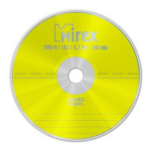 DVD-R Mirex 16x, 4.7Gb Bulk (500шт.!)