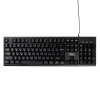 FORZA Клавиатура проводная мембранная Usual 104кл.,белая кириллица, USB, каб. 150см,черный