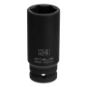 Головка ударная удлиненная шестигранная, 24 мм, 1/2, CrMo Stels