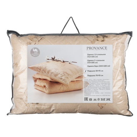 PROVANCE Верблюжья шерсть Подушка стеганая, 500гр, 50х70см, п/э волокно