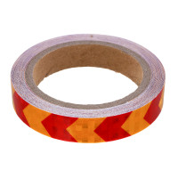 РОКОТ Лента светоотражающая 2см x 8м, красно-желтая