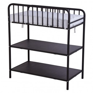 Столик для пеленания Polini kids Vintagе 1180 мет черн матов морское дерево карбон (мест 1)