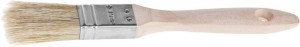 Кисть плоская ЗУБР "УНИВЕРСАЛ-ЭКСПЕРТ", светлая натуральная щетина, деревянная ручка, 1"/25мм