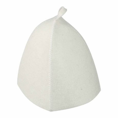 Набор банный ЭКОНОМ 3 предмета (шапка, коврик, рукавица) в пакете, войлок белый/серый