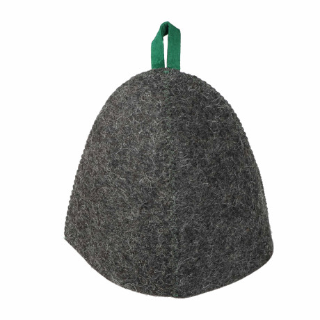 Набор банный ЭКОНОМ 3 предмета (шапка, коврик, рукавица) в пакете, войлок белый/серый