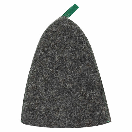 Набор банный ЭКОНОМ 3 предмета (шапка, коврик, рукавица) в пакете, войлок белый/серый