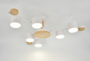 General Люстра 6GX53 50W 670х640х175 230V белый, мет/дер Венто без пульта IP20 662327