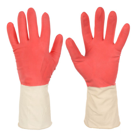 Перчатки хозяйственные тм Archdale, прочные,красно-белые в инд. упак. р.М