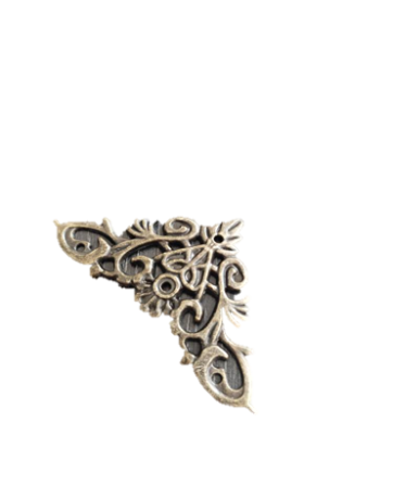 Декоративный элемент "Треугольная фигура" 65х36мм, бронза