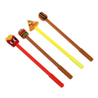 Ручка гелевая синяя, с наконечником в форме фастфуда, 4 дизайна