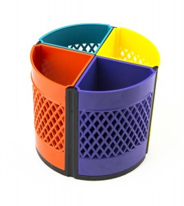 Подставка для канцелярских мелочей Атташе Квартет радуга, вращающаяся 1151951