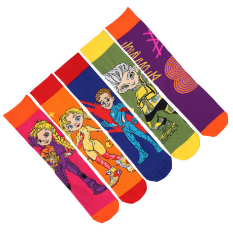 BY Русские Супергерои Носки р. 23-25, 65% хлопок, 25% полиэстер, 10% спандекс, разноцветные