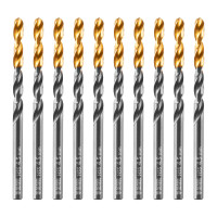 Сверло по металлу, 4,5 мм, HSS-Tin, Golden Tip, 10 шт. Denzel