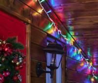 Гирлянда-нить ул. ULD-S1000-120/TWK (мерц) 5W 120LED разноцв. 10м, соед. 8мод. пров бел IP67 Uniel