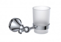 DIADONNA Стакан для ванной настенный (SUS) стекло мат.покрытие, хром, D8006