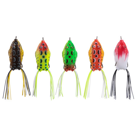AZOR FISHING Лягушка силиконовая "Крези" 55 мм, 5 цветов