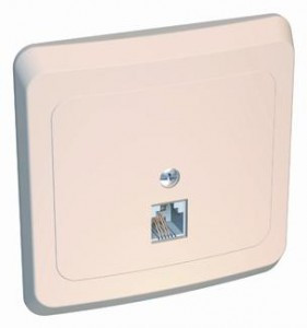 Systeme Electric Этюд роз. телеф. СУ 1 мест. крем. (пл.осн., RJ11) TELC-001K (10!)