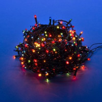 Гирлянда-нить UDL-S1500-300/DGA 300миниламп, разноцвн. 15м, 8реж. провод зеленый IP20 Uniel